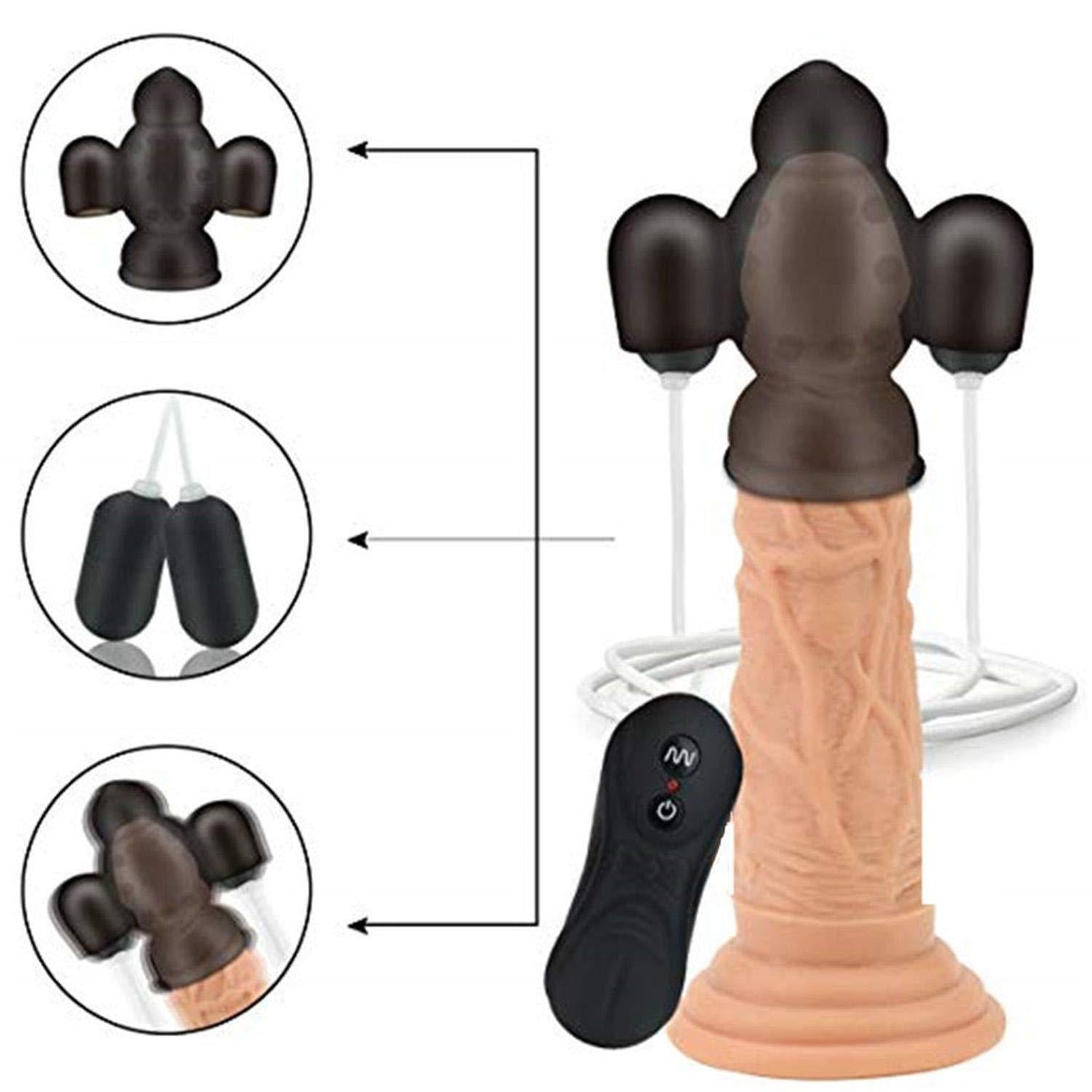 16 Modes Vibrating Penis Stimuation E-stim  - Clear - image 0