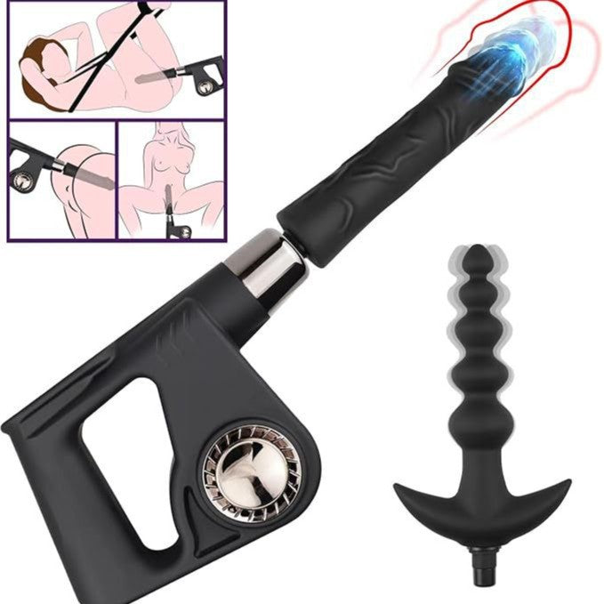 Min Sex Machine with Realistic Dildo & Anal Plug – Adjustable Impact Modes & USB Rechargeable - image 1