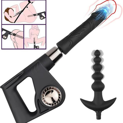 Min Sex Machine with Realistic Dildo & Anal Plug – Adjustable Impact Modes & USB Rechargeable - image 1
