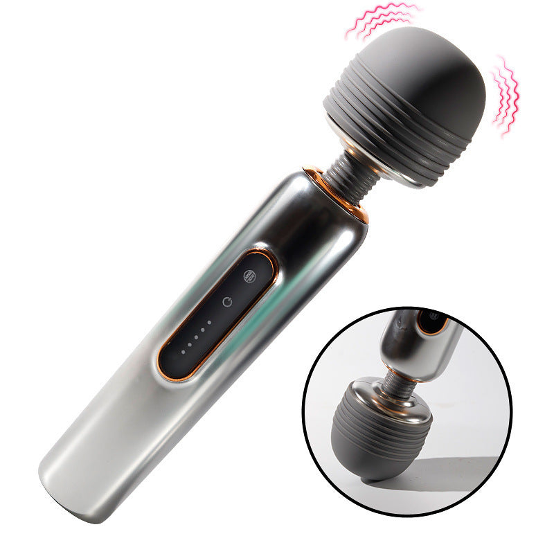 Wand Massagers Shining Metallic luster Recargable - Silver - image 1