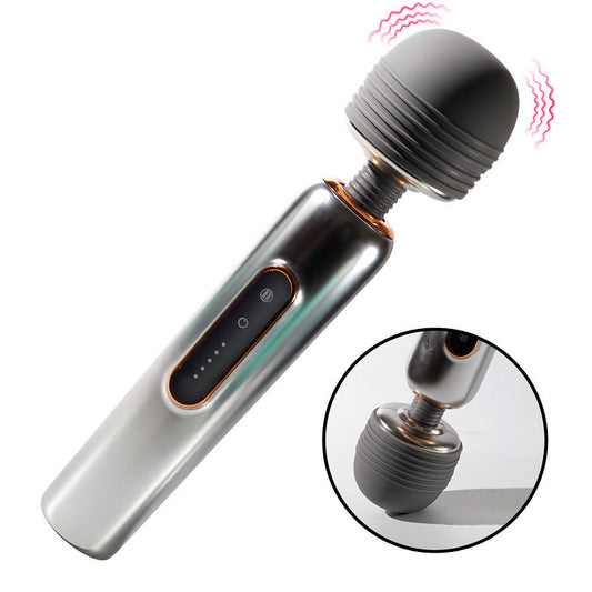 Wand Massagers Shining Metallic luster Recargable - Silver - image 1