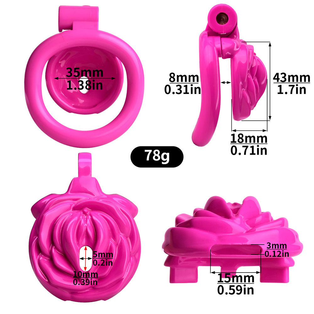 Male Chastity Cage with 4 Rings – Lightweight Resin Locking Device with 2 Keys, Invisible Wear for Long-Term Use - image 12