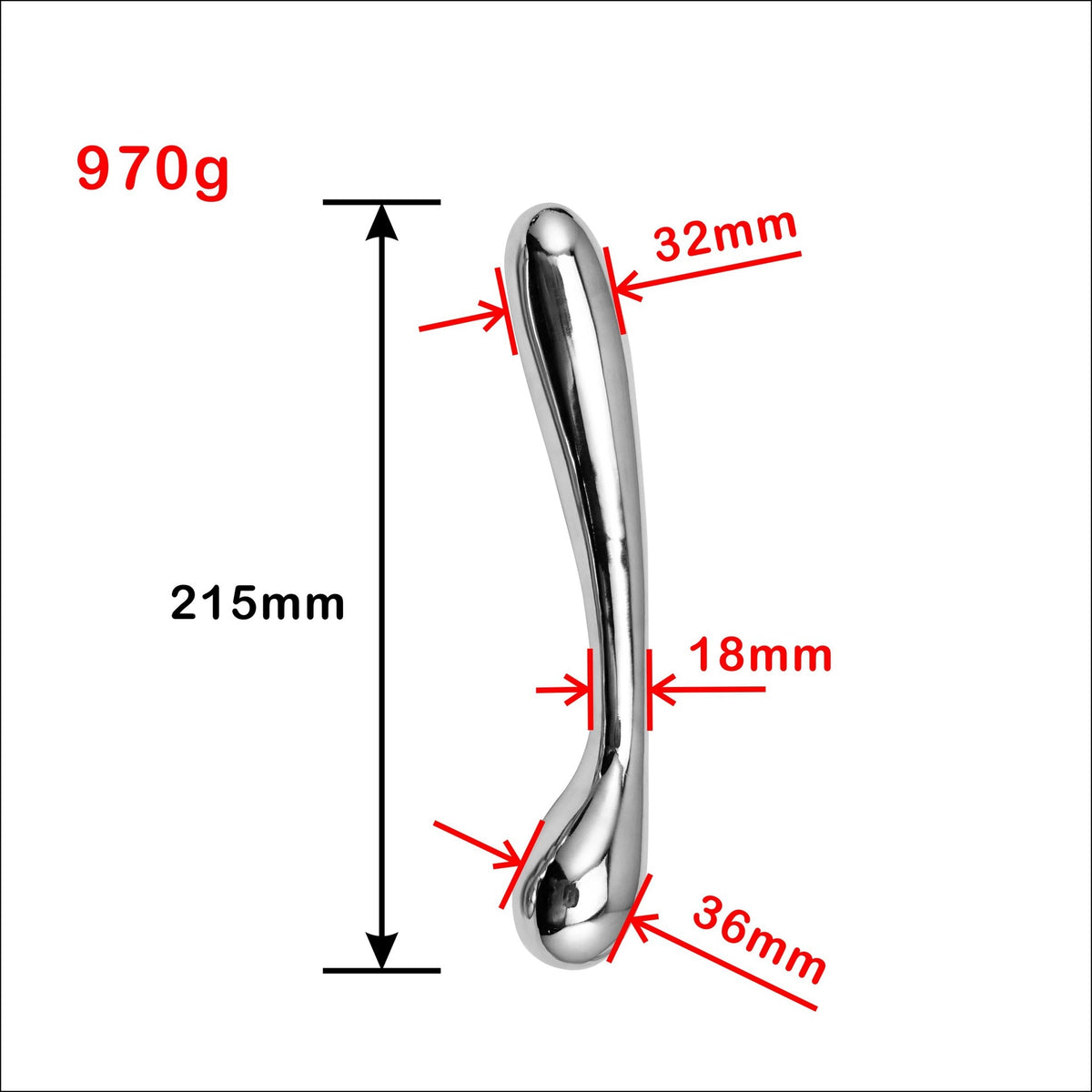 Stainless Steel Double-Ended Dildo – Unisex Anal & Vaginal Pleasure Wand - B - image 3