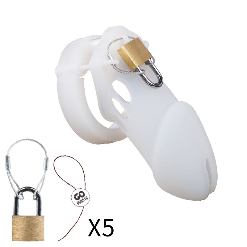 Male's Silicone Device Cage 2.76 inches and 3.54 inches long(all rings included) - Clear - 3.54 inches - image 4