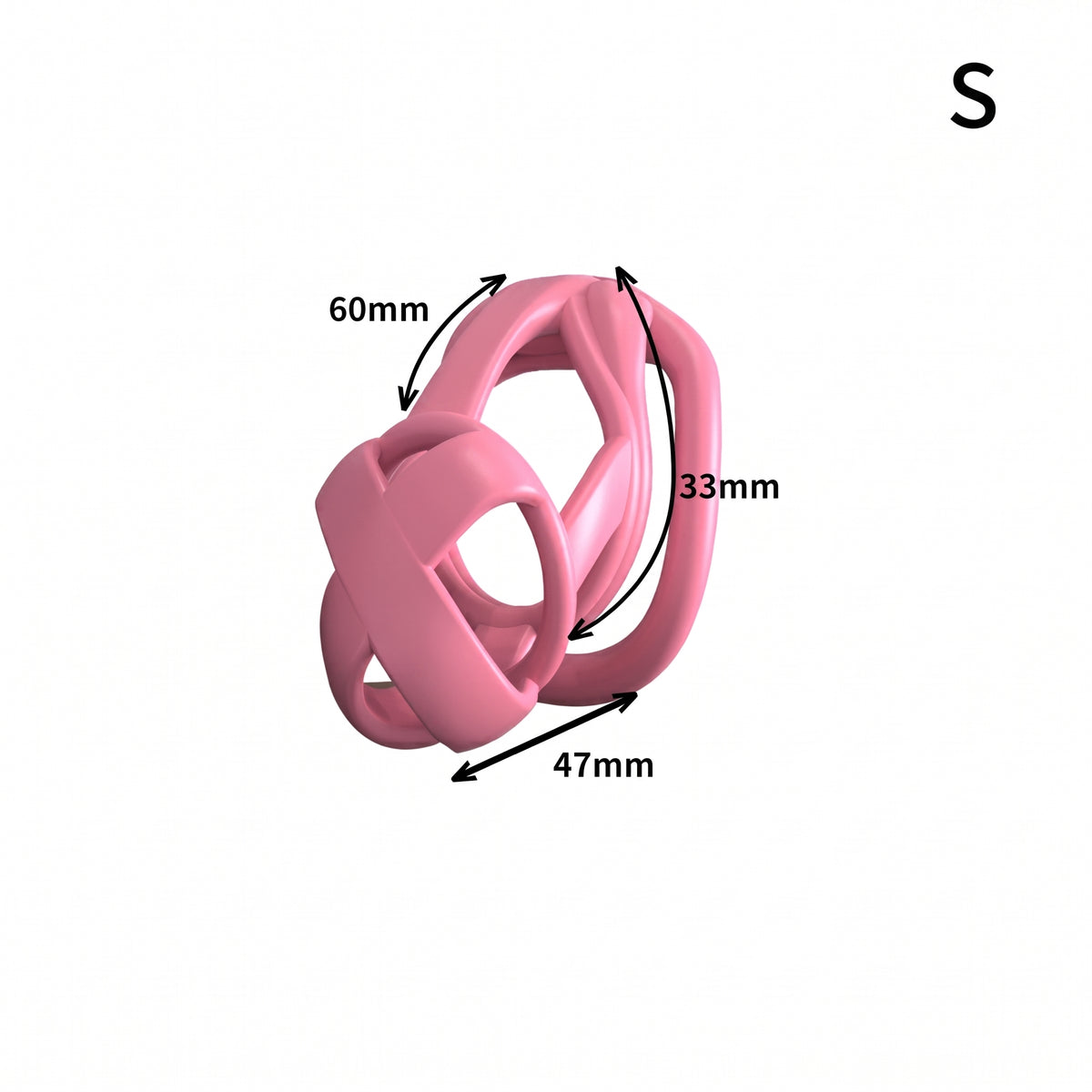 StealthCore Male Chastity Cage - Pink S Flat Ring - image 5