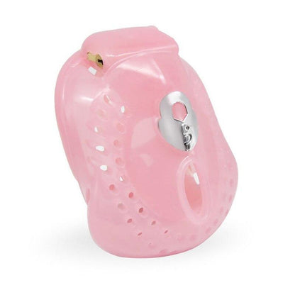 Dungeon Cage Black High Security Full Coverage Male Chastity Device - Pink - S - image 0