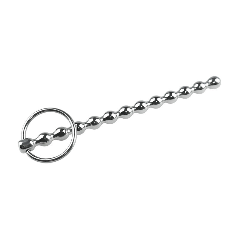 5.9''  Stainless Steel Beaded Urethral Plug With Dual Ring - image 3