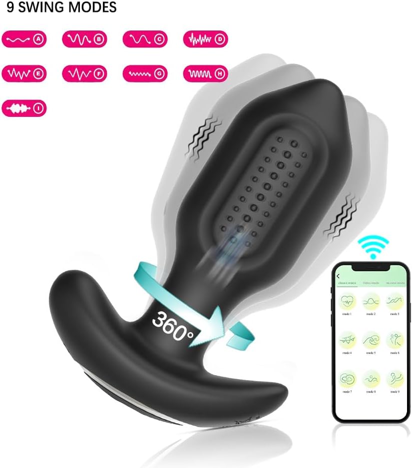 360° Rotating Vibrating Butt Plug APP-Controlled Sex Toy - image 2