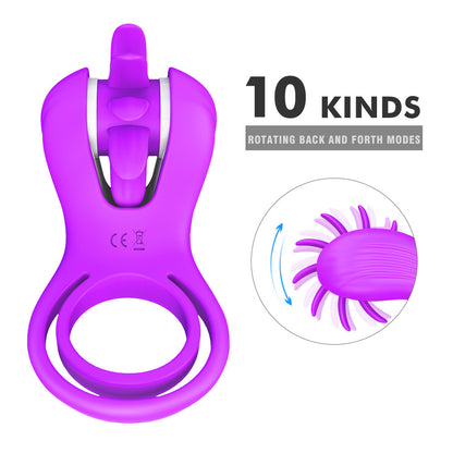 Roxy Licking & Vibrating Cock Ring - Pink - image 7