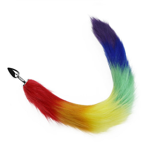 14.9'' Long Fox Tail Butt Plug – 1.10'' Diameter - Multicolor - image 0