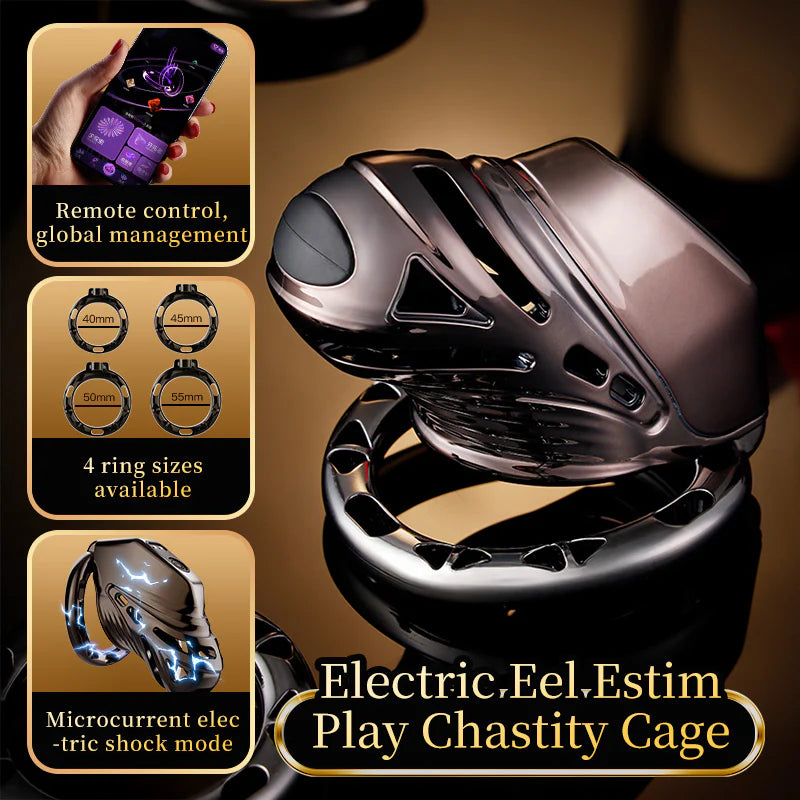 Electric Eel App-controlled Estim Chastity Cage - image 3