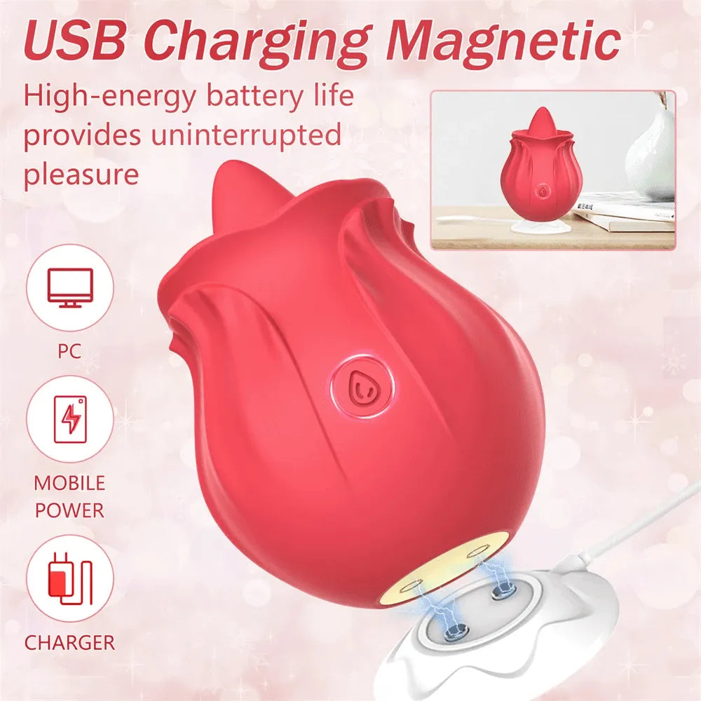 Rosebud Toy – 10 Tongue Licking Vibrator - image 3