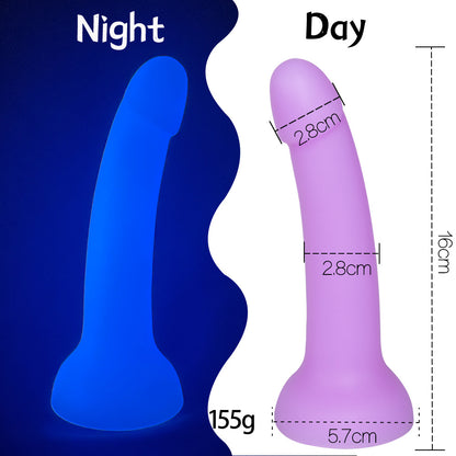 Luminous Silicone Dildo - E - image 4