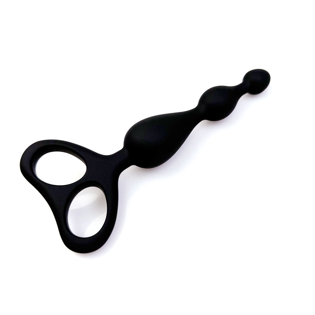 Black Silicone Anal Beads - image 2