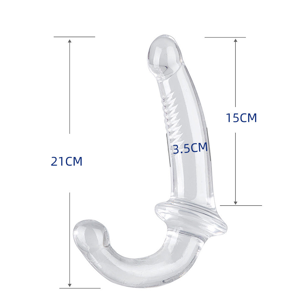 Double Wow Strapless Strap-On Dildo - B - White - image 3