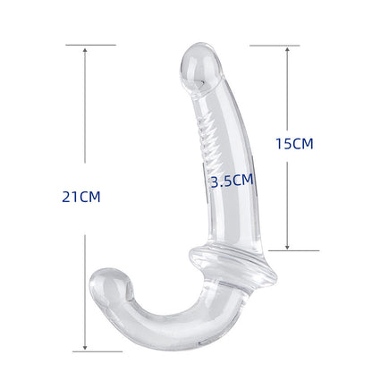 Double Wow Strapless Strap-On Dildo - B - White - image 3