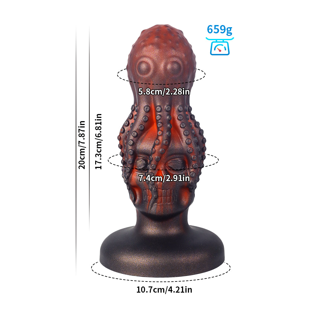 Monster Fantasy Octopus Skull Dildo - XL - image 0