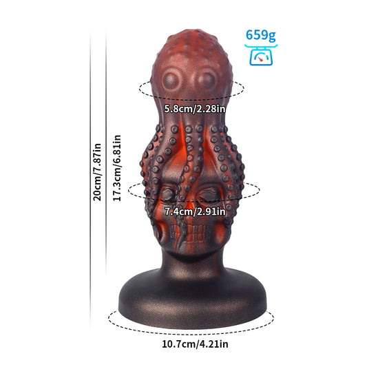 Monster Fantasy Octopus Skull Dildo - XL - image 0