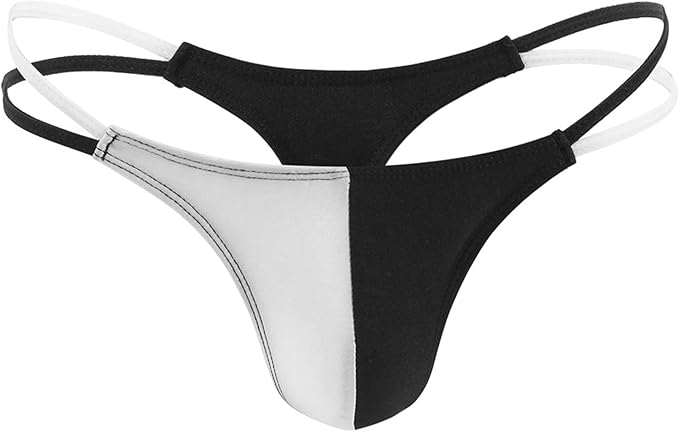 Men's Sexy Mini Thong - Black and White - image 9