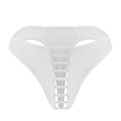 Men's Sexy Spaghetti String Nylon Thong - White - image 7