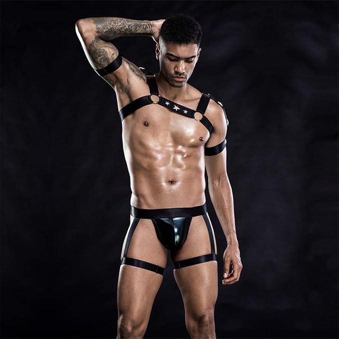 Pu Leather Sexy Men Costume - image 2