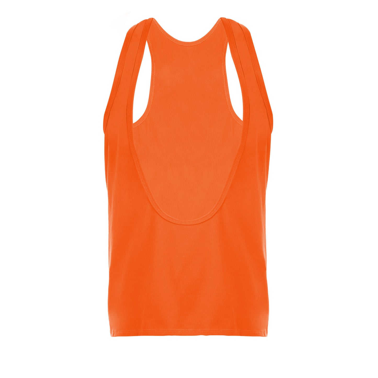Man Deep V-neck Sexy Sleeveless Tops - Orange - 3XL - image 7