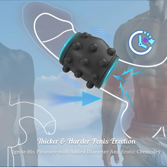 Vibrating Penis Sleeve Cock Ring Girth Enhancer Sleeve - image 1