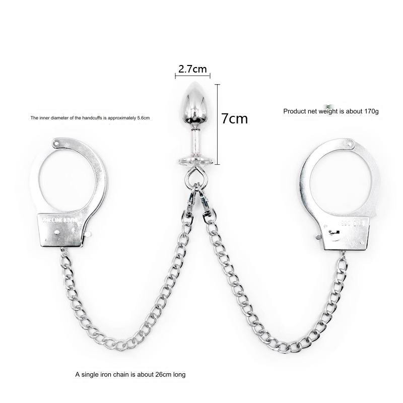 BDSM Handcuffs with Butt Plug - image 1