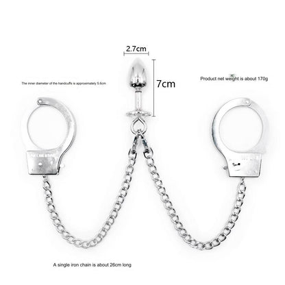 BDSM Handcuffs with Butt Plug - image 1