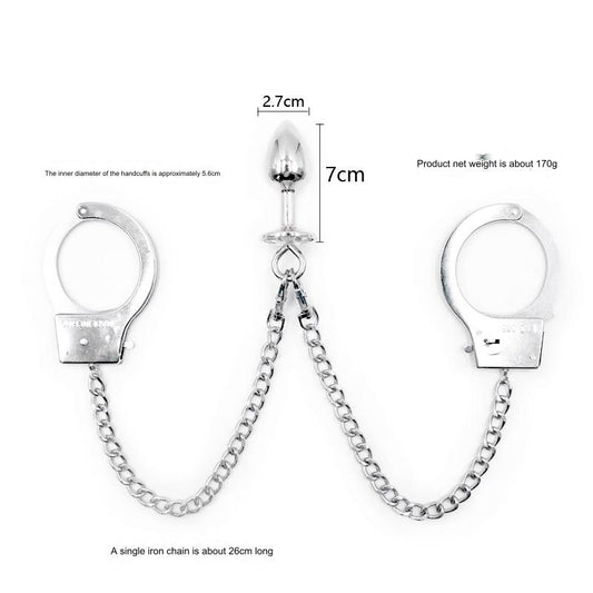 BDSM Handcuffs with Butt Plug - image 1