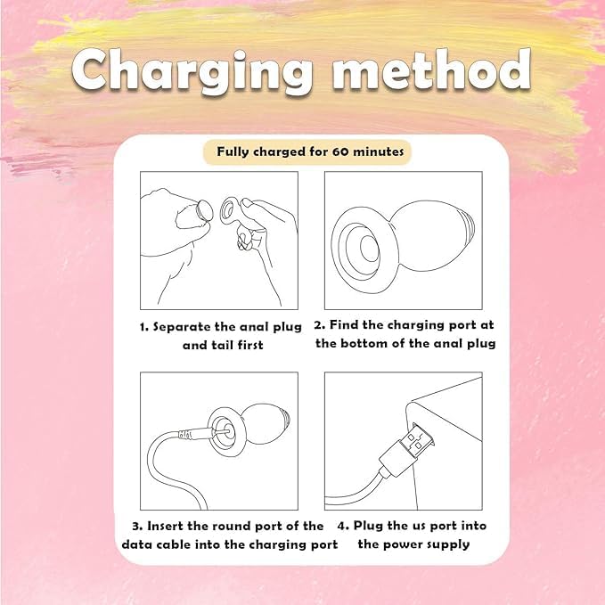 Multi-Color Bunny Tail Vibrating Anal Plug with Remote Control - image 3