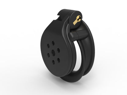 Black Flat Chastity Cock Cage - C - image 3