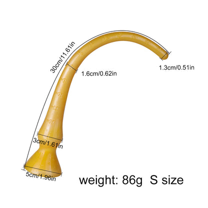 TPE Transparent Huge Butt Anal Plug - Yellow - S - image 4