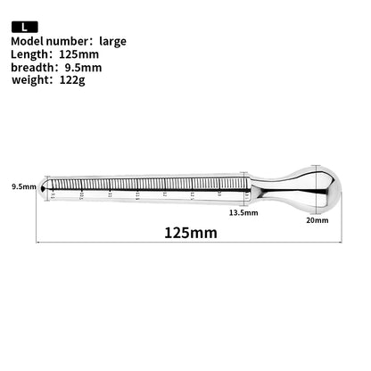 Stainless Steel Urethral Sounds With Scale Sounding Rods  - L - image 0