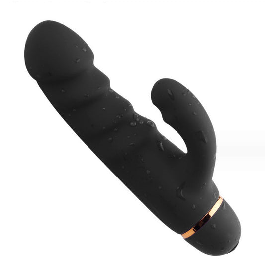 Black Amazing Ribbed Mini Rabbit – Powerful & Discreet Dual Stimulation - Black - image 0