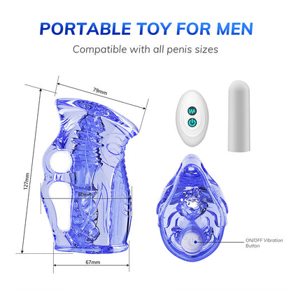 Open-Ended Male Stroker with 3D Beaded Texture – Manual & Vibrating Versions Available - image 3