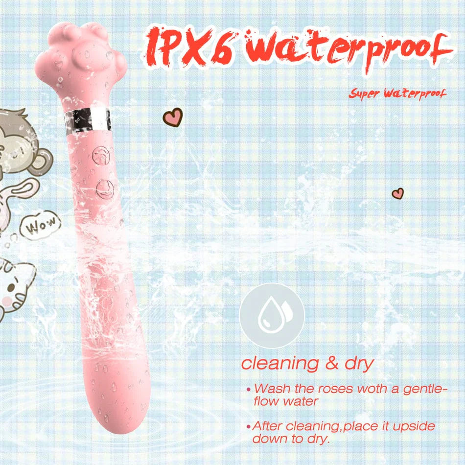 Cute Cat Paw 7 Flapping Clitoral G Spot Vibrator - image 2