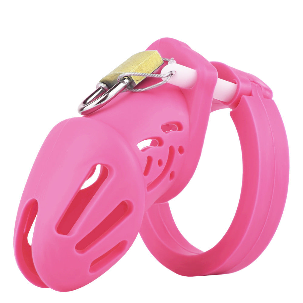 Silicone Colored Chastity Lock CB6000s - Pink - Short - image 7