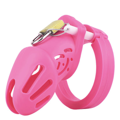 Silicone Colored Chastity Lock CB6000s - Pink - Short - image 7