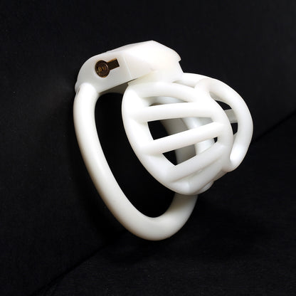 Itty Bitty Nub - Micro Chastity Cage (1.34 in) - White - 32mm - image 4