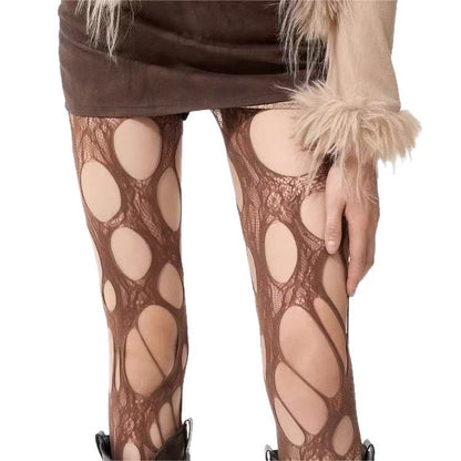 Gothic Ripped Fishnet Tights – Edgy & Bold for Night Outs - image 0