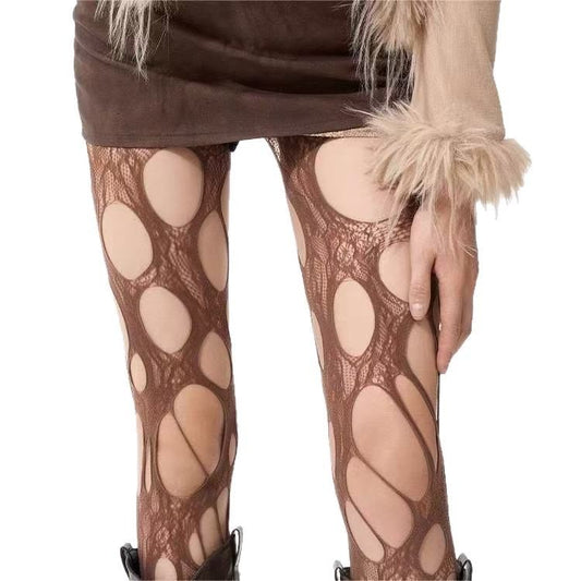 Gothic Ripped Fishnet Tights – Edgy & Bold for Night Outs - image 0