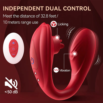 Remote Control Vibrator With 10 Licking Vibration Modes Clitoris G-Spot Stimulator - image 4