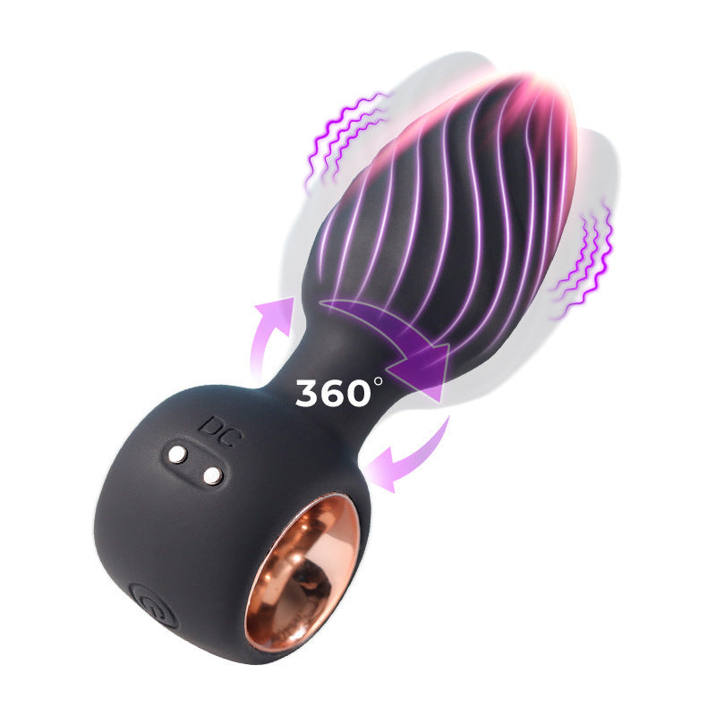 Silicone Vibrating Anal Plug With 9 Modes - Black - image 2