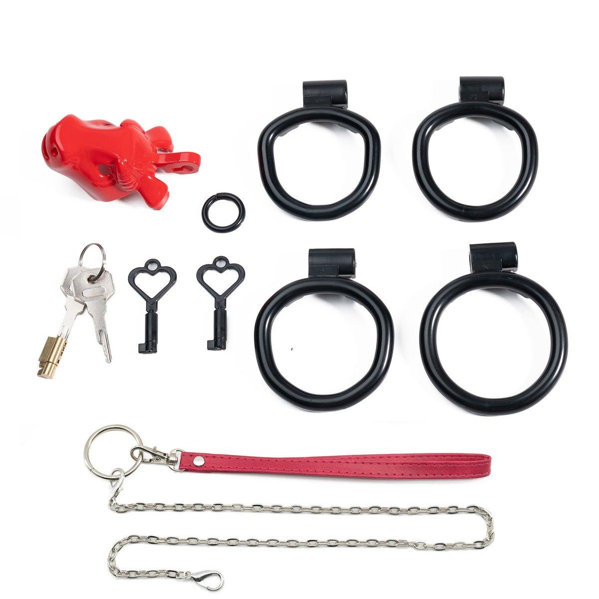 Bull Chastity Cage Kit - Red - image 4