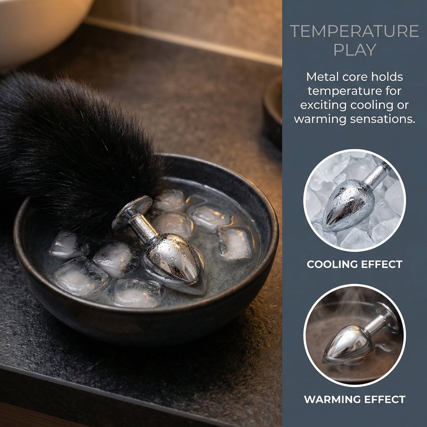 Black Fox Tail Butt Plug • 18.1 Inch Tail - image 7