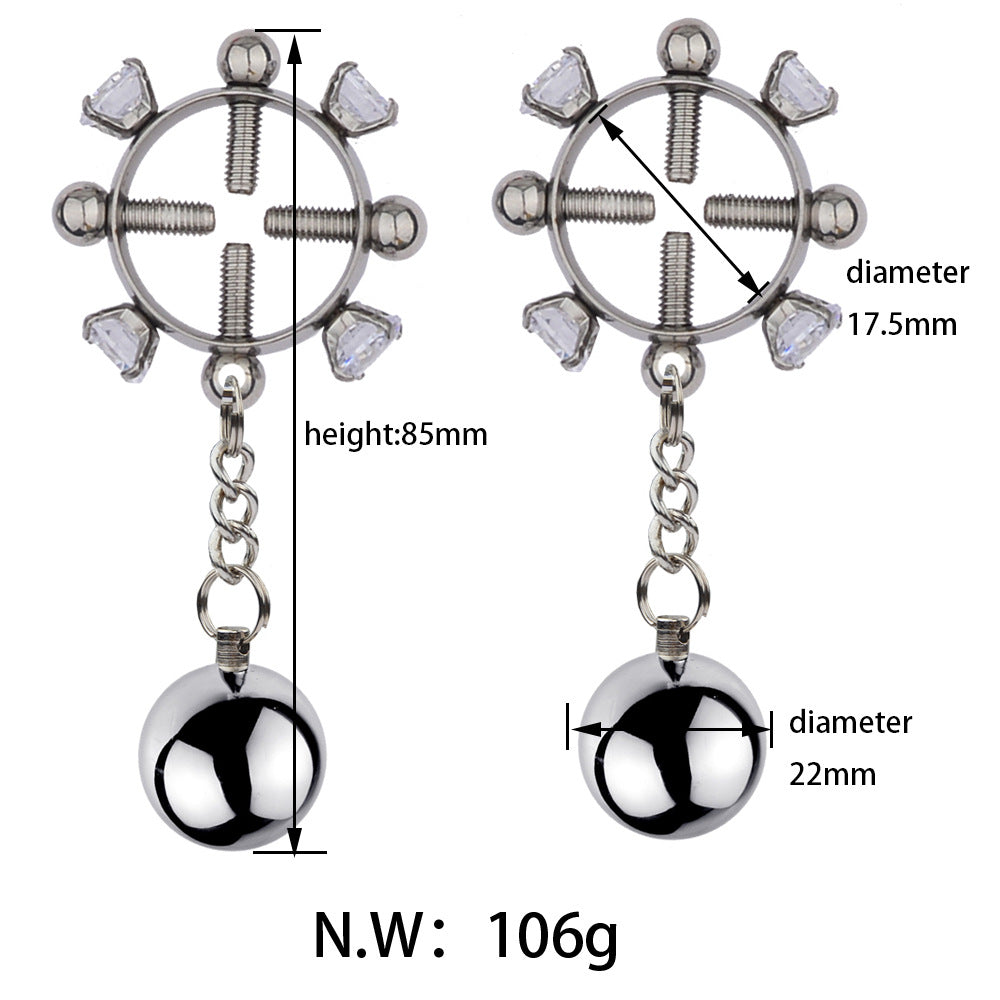 BDSM Diamond Cross Screw Nipple Clamps Nipple Clips - image 1