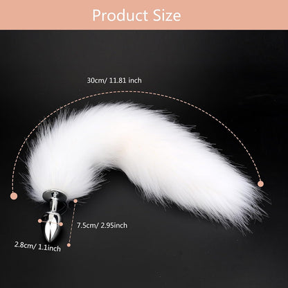 Luxe Fox Tail Stainless Steel Anal Plug - image 2