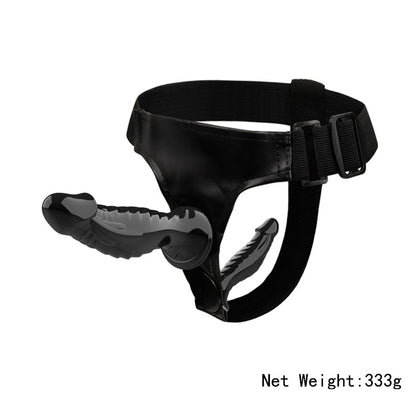 Heteromorphic Double Strap-on Dildos - Black - image 2