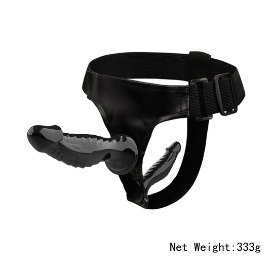 Heteromorphic Double Strap-on Dildos - Black - image 2